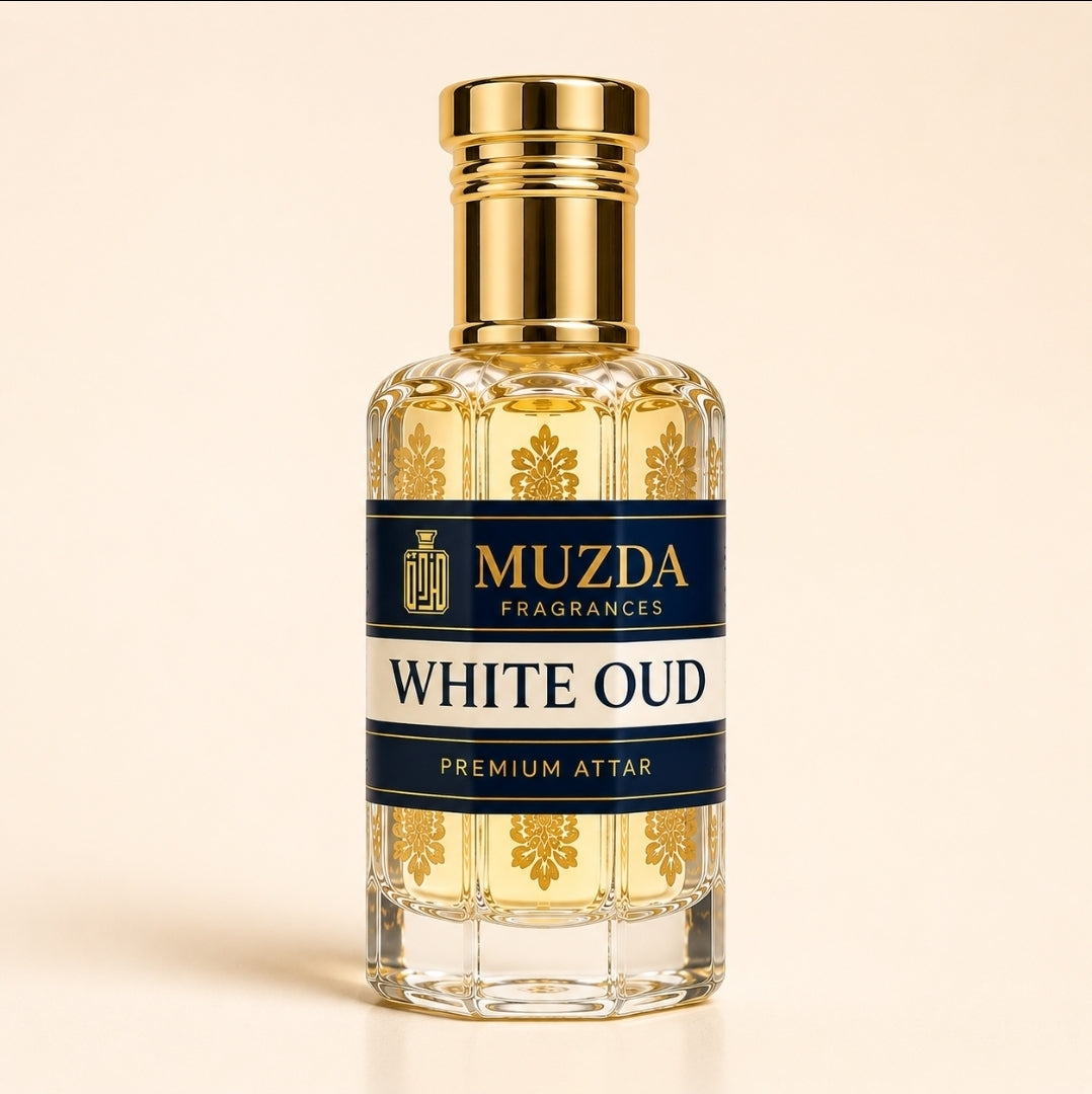 WHITE OUD Premium Attar | Alcohol-Free Long Lasting Arabian Attar | MUZDA FRAGRANCES