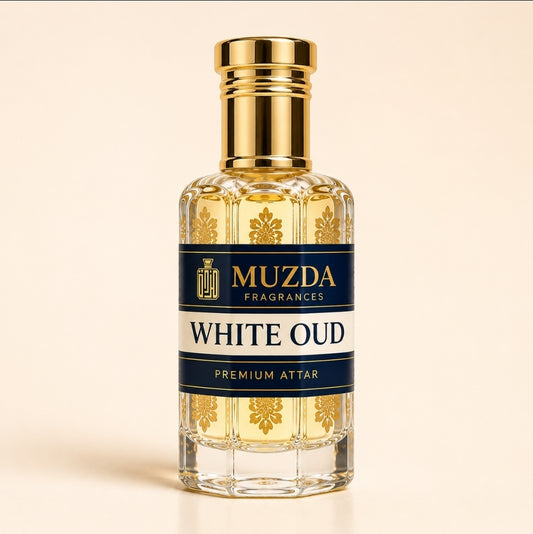 WHITE OUD Premium Attar | Alcohol-Free Long Lasting Arabian Attar | MUZDA FRAGRANCES